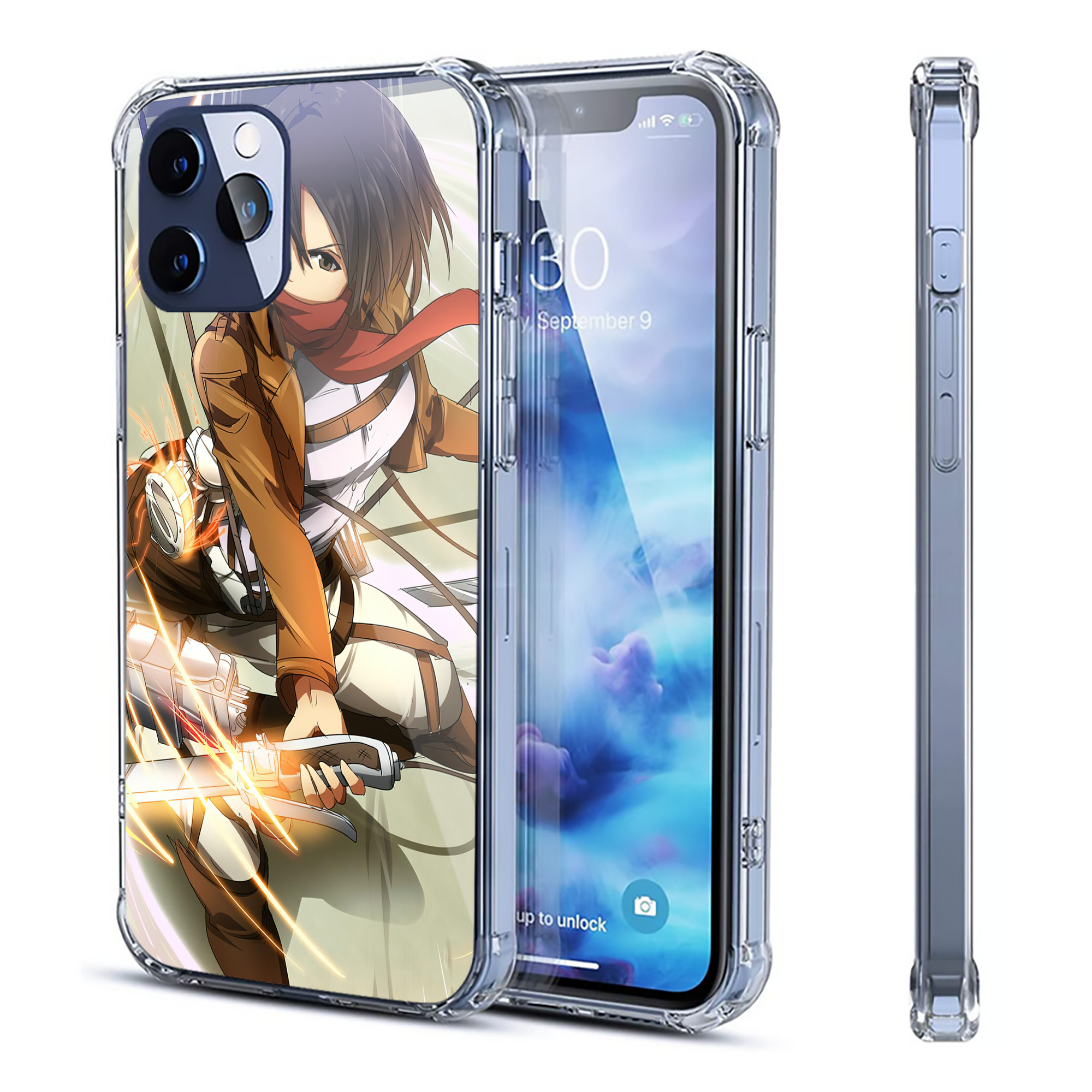 （画像用） 進撃の巨人 Attack on Titan 【iPhone 12シリーズ対応】透明スマホケース（クリアソフトケース）